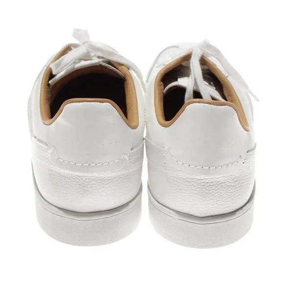Rubirosa NWB Judy Casual Lace Up Sneakers Size 45 (US 12) in Solid White Leather